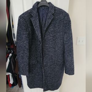 J.Crew Thompson Navy Herringbone Top Coat